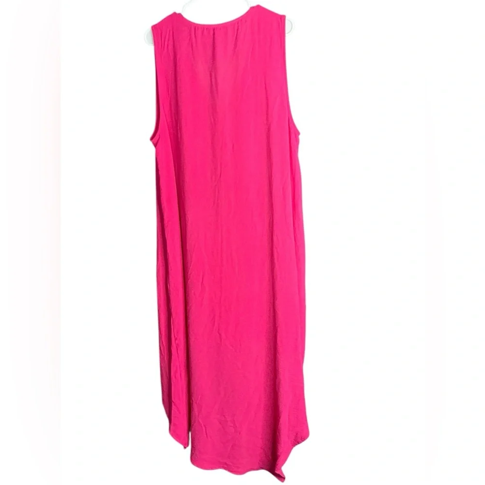 Elegant High-Low Fuchsia Dress - Picture 2 of 5